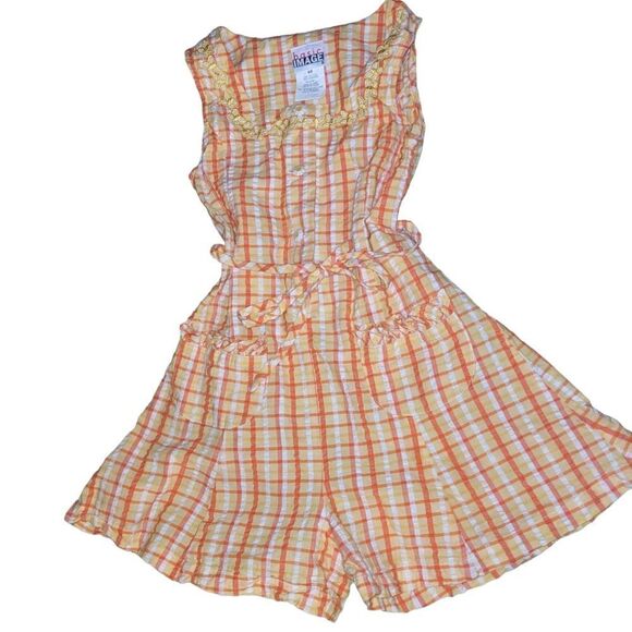 Basic‎ Image vintage seersucker romper with embroidered flowers - Picture 5 of 7